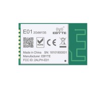 13 dBm nRF24L01P 2.4~2.525GHz. 3000m. SPI .Power supply 2~3.3V - Thumbnail