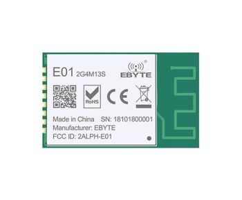 13 dBm nRF24L01P 2.4~2.525GHz. 3000m. SPI .Power supply 2~3.3V