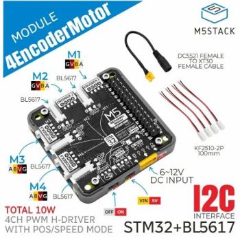 4-Channel Encoder Motor Driver Module (STM32F030)