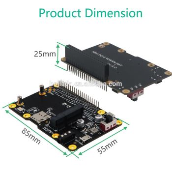 Mini PCIe Wireless Module Adapter Card for Raspberry Pi (LTE BASE HAT)