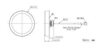 4G/3G/GSM Antenna, 3m Cable, SMA/Male, Screw Mount