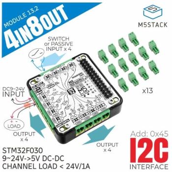 4IN8OUT Multi-channel DC Drive Module (STM32F030)