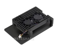 Aluminium Alloy Case for Raspberry Pi 5, Dual Cooling Fans - Thumbnail