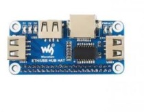 Ethernet / USB HUB HAT for Raspberry Pi, 1x RJ45, 3x USB - Thumbnail