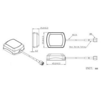 GPS Antenna, 3m Cable, SMA/m and Magnetic base