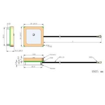 GPS Antenna - 5 cm cable - Ipex/f ( Bulkhead) con. - Thumbnail