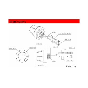 GSM+GPS(active)antenna , RG174/30cm, SMA Male, Screw mounting