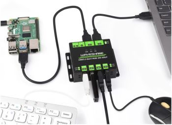 Industrial grade USB HUB, Extending 4x USB 3.2 Ports, Switchable dual 