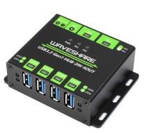 WAVESHARE - Industrial grade USB HUB, Extending 4x USB 3.2 Ports, Switchable dual 