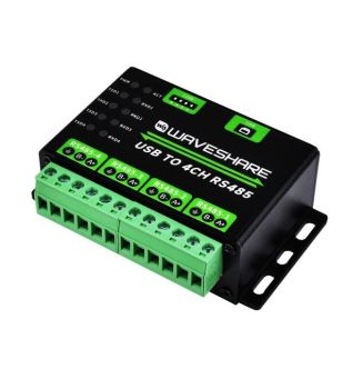 Industrial USB TO 4Ch RS485 Converter, Multi Protection Circuits, Alum