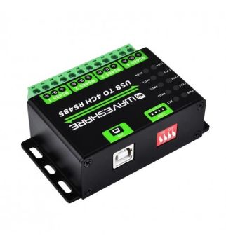 Industrial USB TO 4Ch RS485 Converter, Multi Protection Circuits, Alum