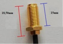 IPEX/f+13cm Cable+SMA/f (Bulkhead) - SMA gear length: 15mm - Thumbnail