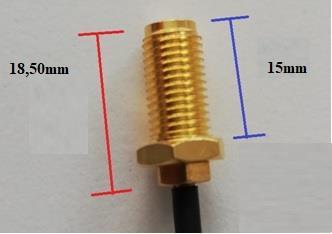 IPEX/f+13cm Cable+SMA/f (Bulkhead) - SMA gear length: 15mm