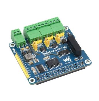 Isolated RS485 CAN HAT (B) For Raspberry Pi, 2-Ch RS485 and 1-Ch CAN, 