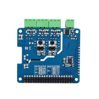 Isolated RS485 CAN HAT (B) For Raspberry Pi, 2-Ch RS485 and 1-Ch CAN, 