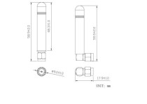 LoRa Antenna/915-925MHz/SMA/m/180° - Thumbnail