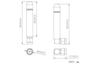 LoRa Antenna/915-925MHz/SMA/m/180°