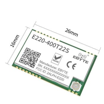 LoRa Wireless module, 410.125MHz~493.125MHz.22dbm. 5km. LLCC68.