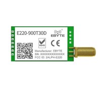 EBYTE - LoRa Wireless module,DIP, 868/915MHz.30dbm. 10km. LLCC68.