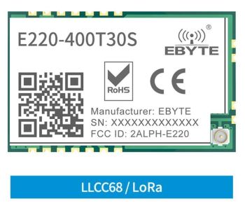 LoRa Wireless module,SMD, 433/470MHz.30dbm. 10km. LLCC68. 