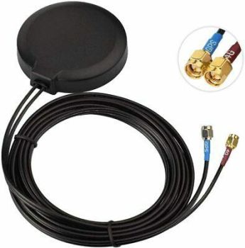 LTE+GPS Antenna -RG174/3m Cable and SMA/m Con. / magnetic mounting