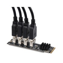 M.2 to PCIe 4-Ch Expander, Using With PCIe X1 to PCIe X16 Expander - Thumbnail