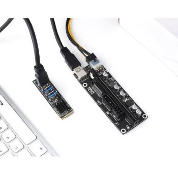 M.2 to PCIe 4-Ch Expander, Using With PCIe X1 to PCIe X16 Expander