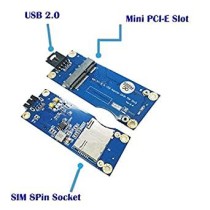 Mini PCI-E to USB Adaptera with SIM card Slot for WWAN/LTE Module 3G/4G - Thumbnail