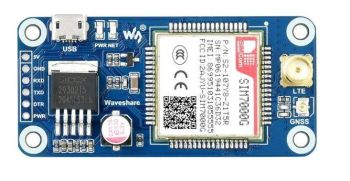 NB-IoT/Cat-M/EDGE/GPRS HAT for Raspberry Pi with SIM7000G