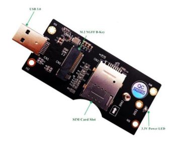 NGFF M.2 B-Key Slot to USB 3.0 USB3.0 Adapter with 8pin SIM Card Slot 