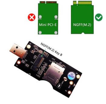 NGFF M.2 B-Key Slot to USB 3.0 USB3.0 Adapter with 8pin SIM Card Slot 