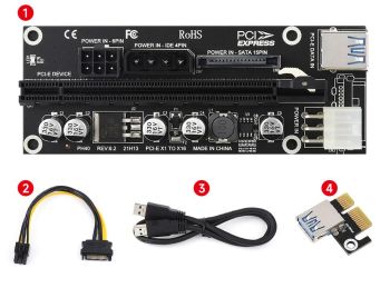 PCIe X1 to PCIe X16 Expander, Using With M.2 to PCIe 4-Ch Expander