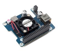 Power Over Ethernet HAT (F) For Rasp.Pi 5, High Power, Onb. Fan - Thumbnail