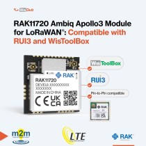 RAK11720 Ambiq Apollo3 SX1262 LoRa Bluetooth Module for LoRaWAN - Thumbnail