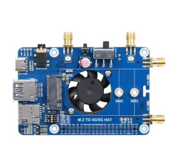 SIM8262E-M2/SIM8202G-M2 5G HAT for Raspberry Pi, quad antennas 5G NSA,