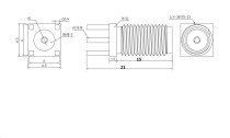  - SMA/f 180° PCB Connector, Lenght: 21 mm