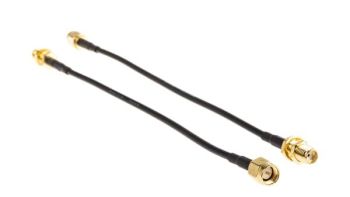 SMA/m , 12CM, RG174 Cable , SMA/f Bulkhead