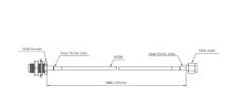 SMA/m , 1Meter, RG58 Cable , SMA/f Bulkhead - Thumbnail