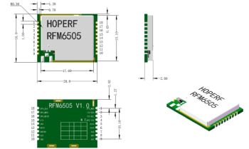 SOC RF transceiver module 433 MHz