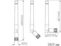 GSM Antenna / SMA/m 90-180 Degree - Thumbnail