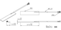 GSM Antenna// 12 cm cable - Ipex/f ( Bulkhead) con. - Thumbnail