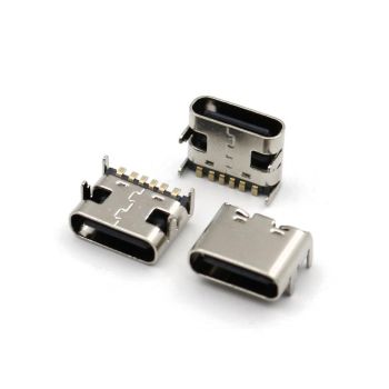 USB TYPE C FEMALE CONN. 6PIN, SMD